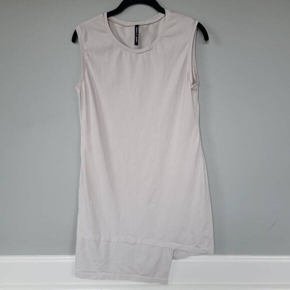 Peter O Mahler Womens Size Small Mini Dress White Sleeveless Asymmetrical Hem - Picture 1 of 8